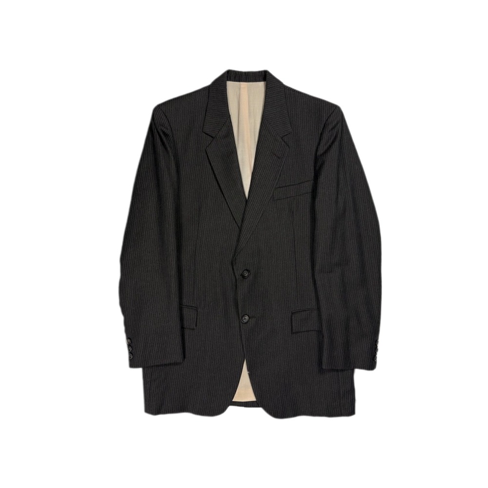 Vtg 90s Moores Union USA Virgin wool brown pinstripe blazer sport coat men 42R